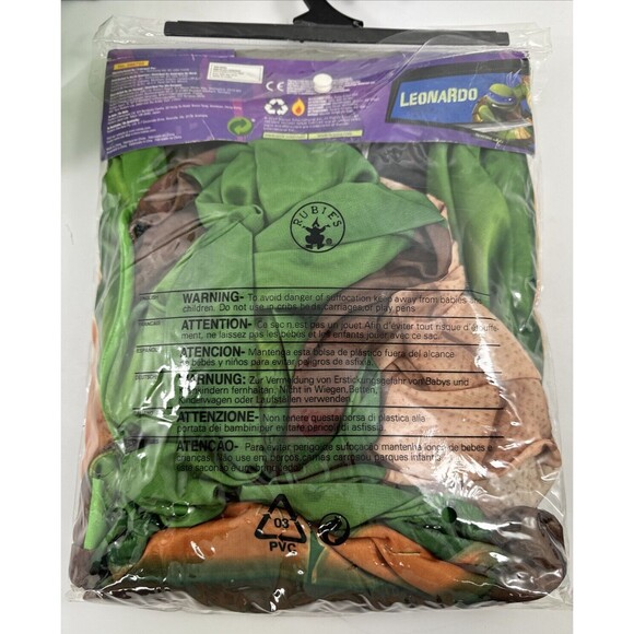 Rubie's Nickelodeon TMNT Leonardo Costume Size Child Large 12-14 with Mask - Picture 8 of 8